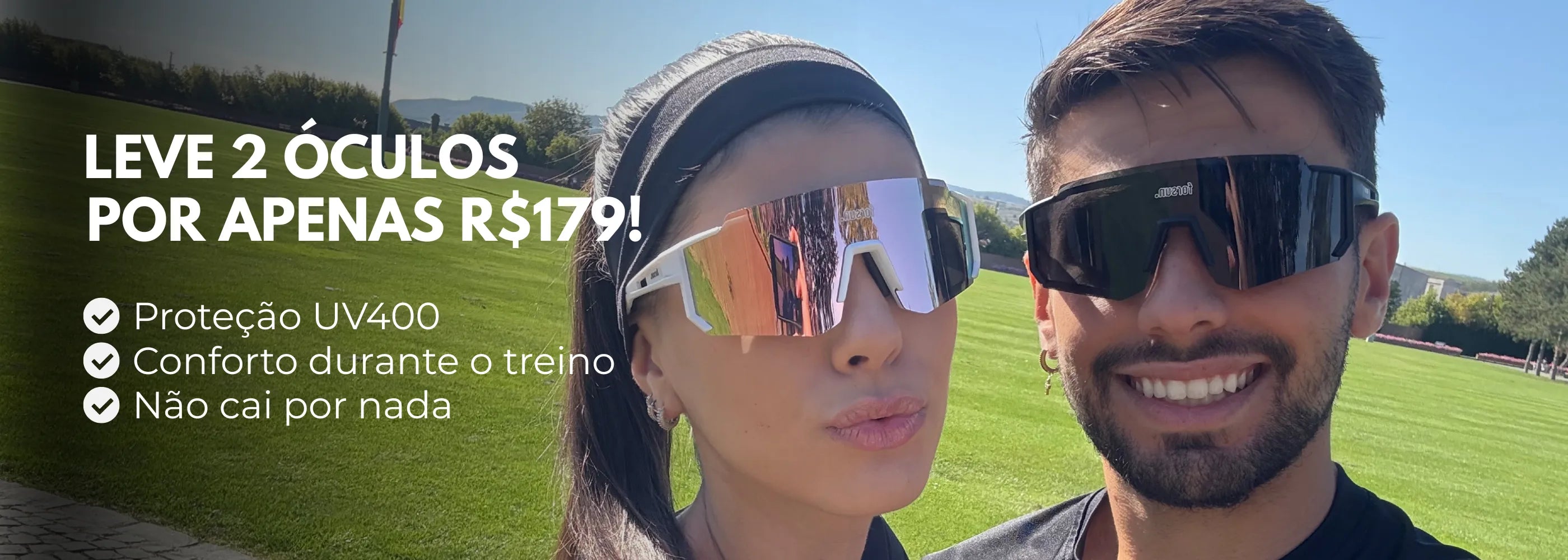 Leve 2 Óculos Esportivos por R$179