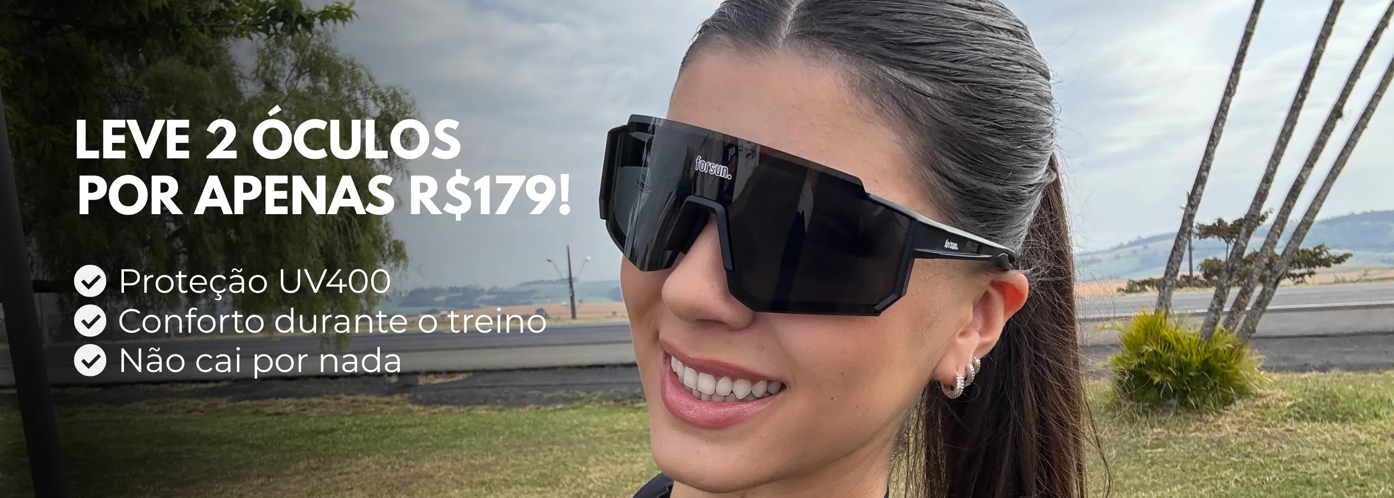 Óculos de Sol Esportivo Feminino para Corrida Ciclismo e Beach Tennis