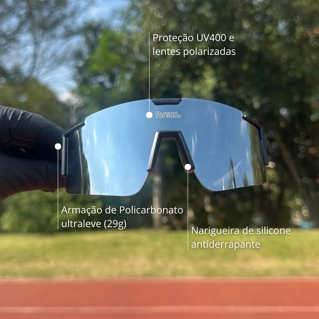 Impulse Forsun - Óculos de Sol Esportivo para Corrida Ciclismo e Beach Tennis Baixa Pace