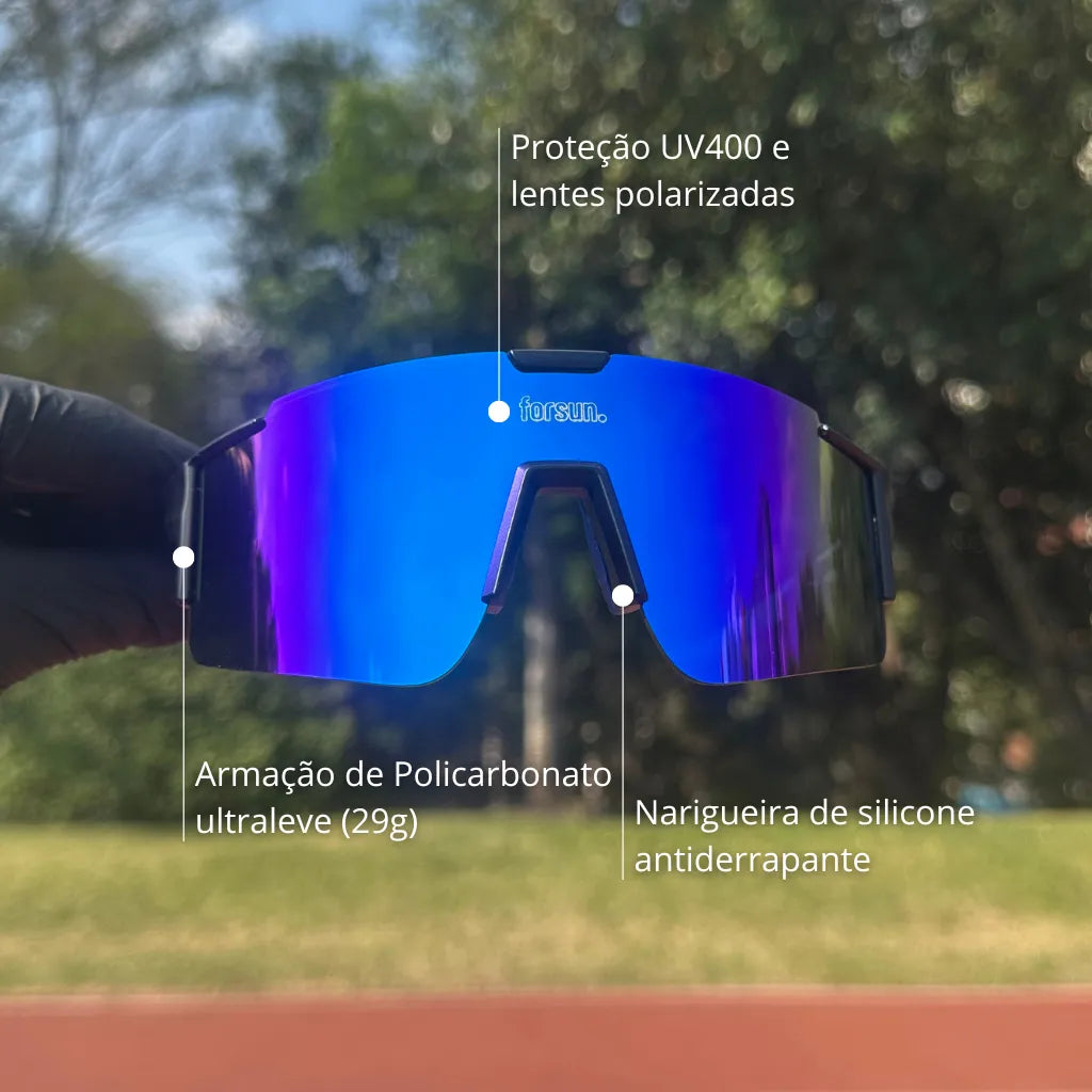 Impulse Forsun - Óculos de Sol Esportivo para Corrida Ciclismo e Beach Tennis Baixa Pace