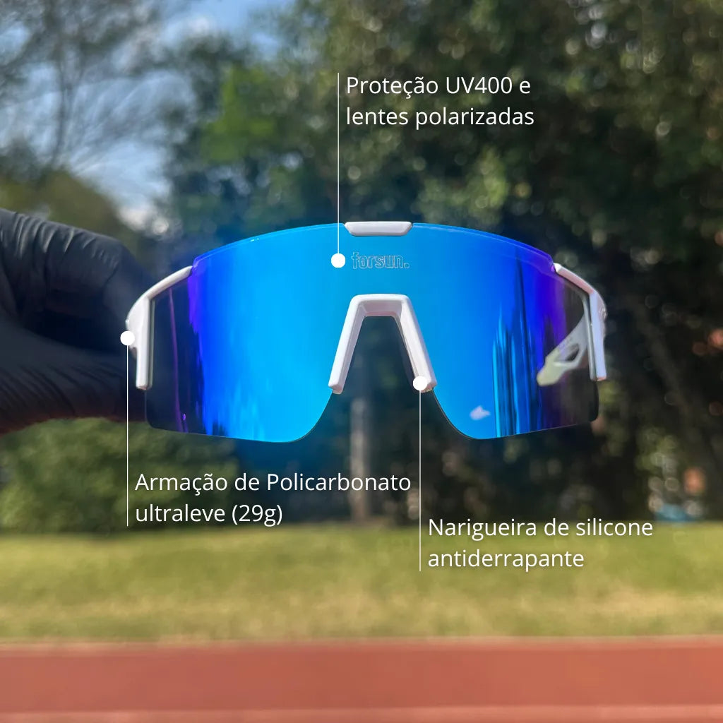Impulse Forsun - Óculos de Sol Esportivo para Corrida Ciclismo e Beach Tennis Baixa Pace