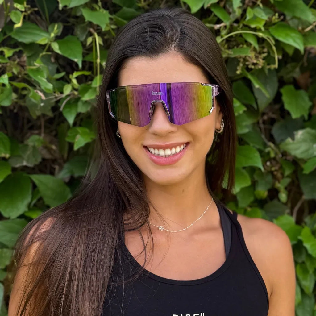 Luna Forsun - Óculos de Sol Esportivo para Corrida Ciclismo e Beach Tennis Baixa Pace