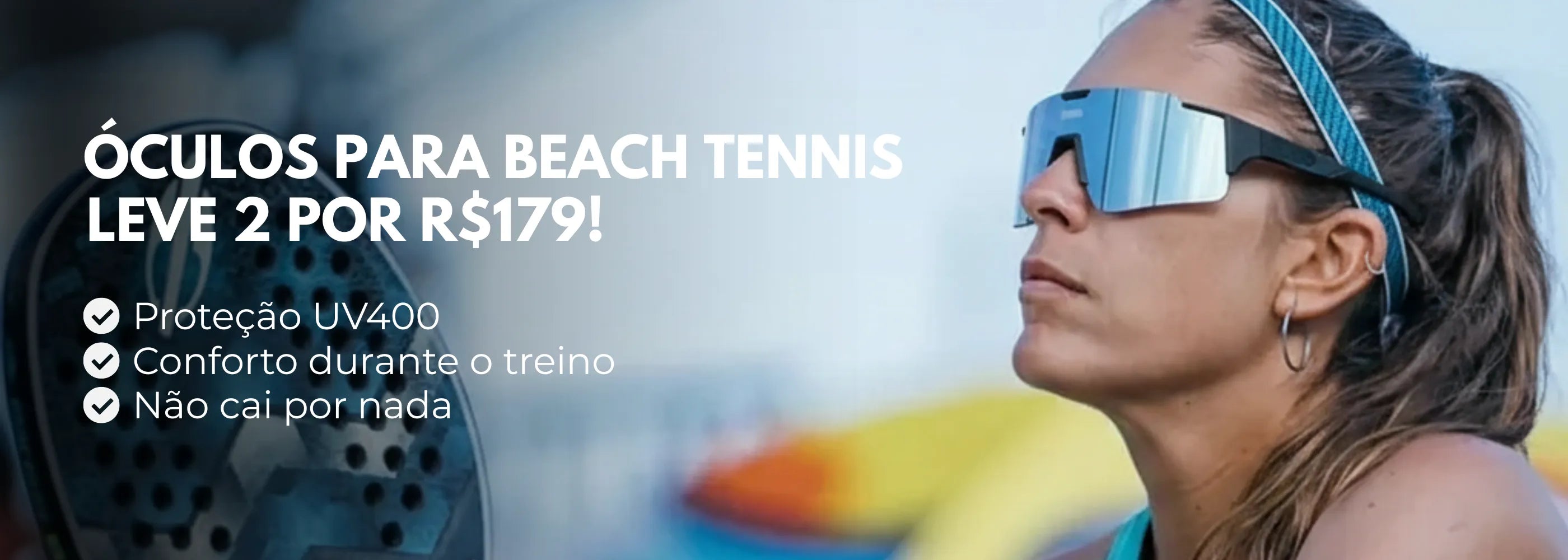 Óculos de Sol Esportivo para Corrida Ciclismo e Beach Tennis