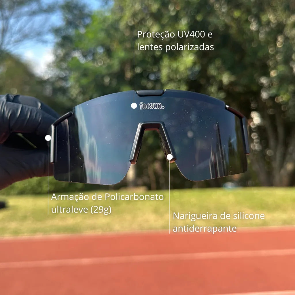 Impulse Forsun - Óculos de Sol Esportivo para Corrida Ciclismo e Beach Tennis Baixa Pace
