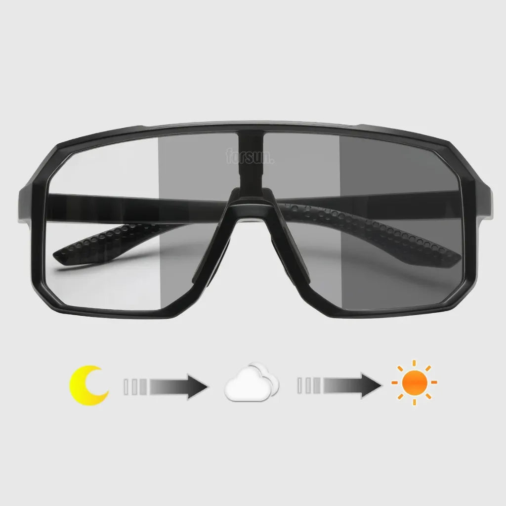 Fotocromático Forsun - Óculos de Sol Esportivo para Corrida Ciclismo e Beach Tennis